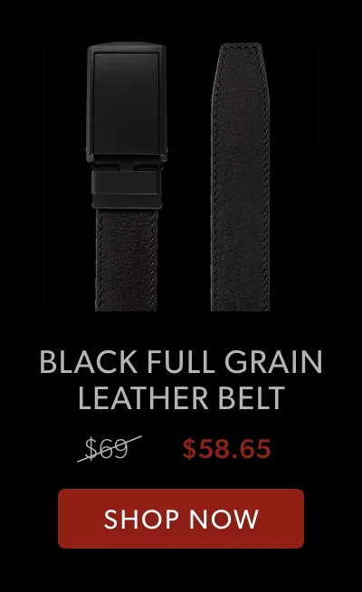 Black Full Grain Leather Belt