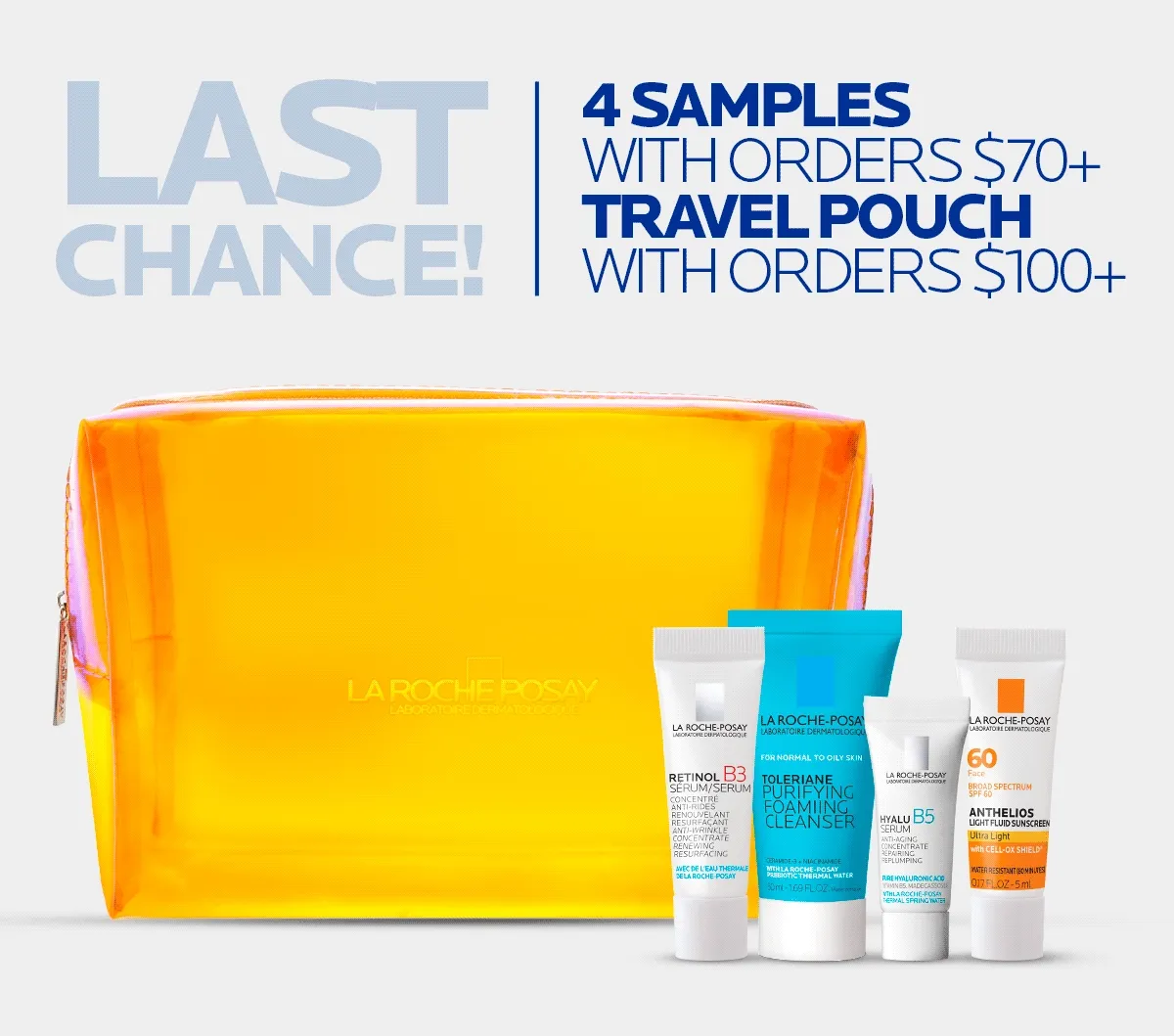 FINAL DAY: 4 SAMPLES WITH ORDERS $70+ & A TRAVEL POUCH WITH ORDERS $100+ | SHOP NOW