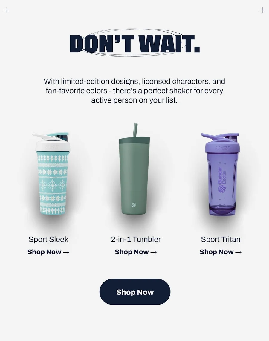 Shop the full BlenderBottle shaker lineup