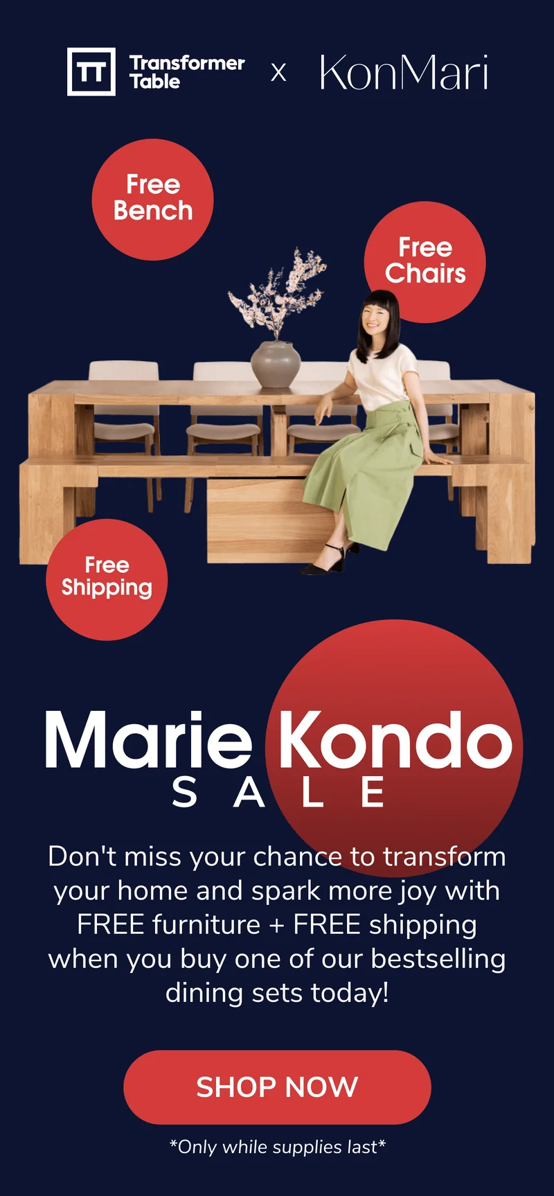 ✨ Transformer Table Marie Kondo Sale ✨