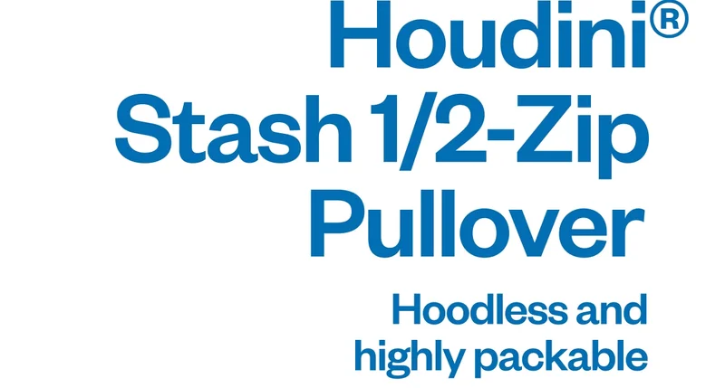 Houdini® Stash 1/2-Zip Pullover, Hoodless and highly packable