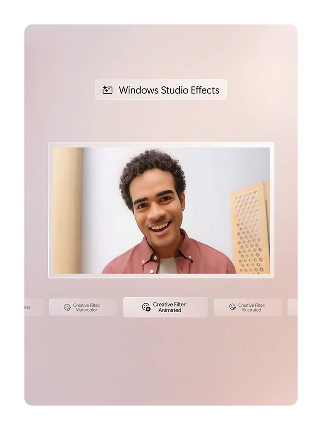 Copilot+ PC features: Windows Studio Effects.