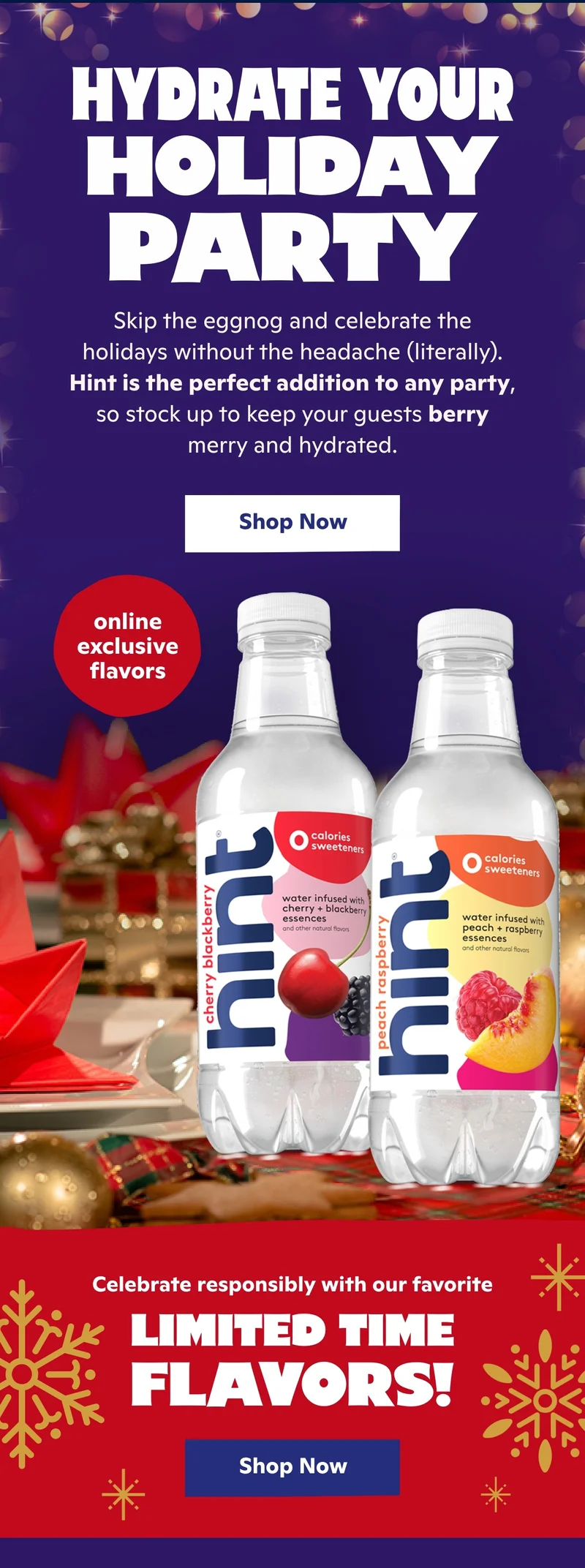 Hydrate your Holiday Party