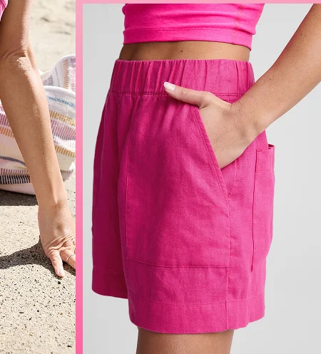 SoftWash Linen Easy Short in Pink Glow
