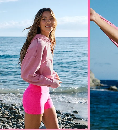 Spacedye Keep Pace 3" Mid-Rise Short in Pink Glow Heather