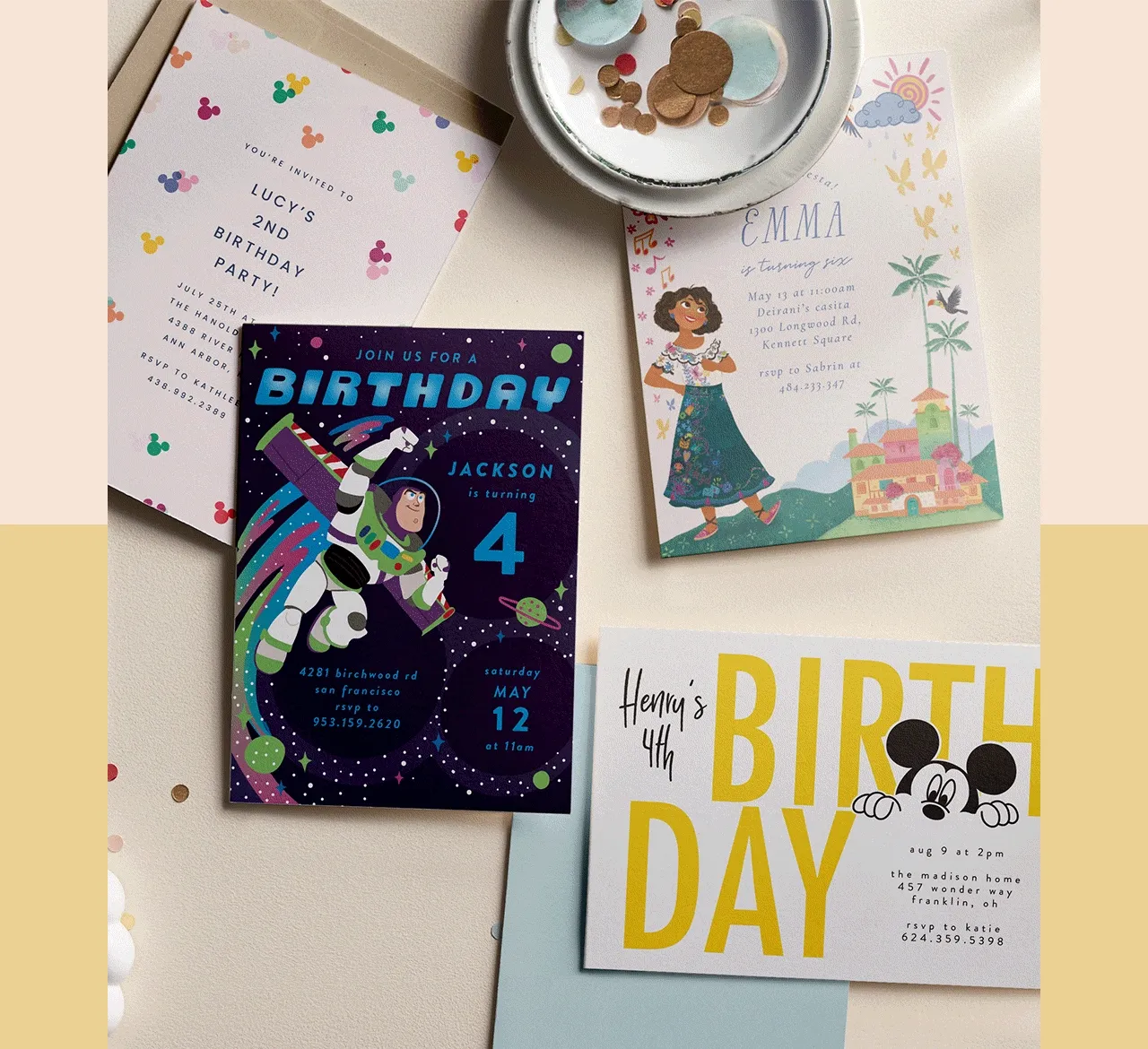 Disney Birthday Invitations