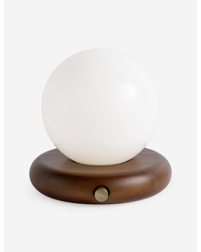Washburn Cordless Table Lamp-Walnut