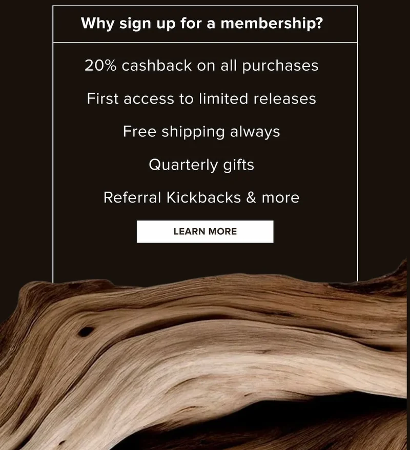 why sign up for a membership? 20%