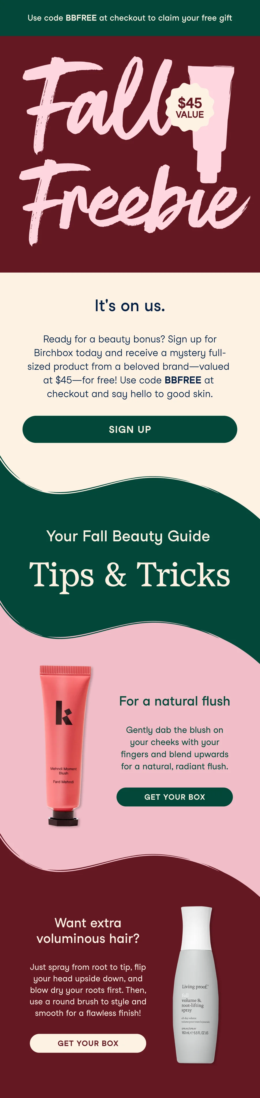Fall Freebie - $45 value gift.