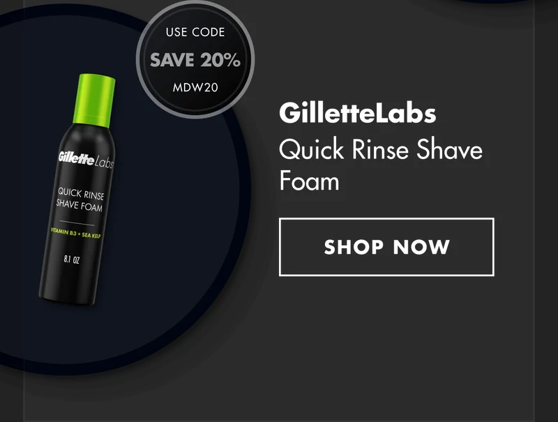 GilletteLabs Quick Rinse Shave Foam. SHOP NOW
