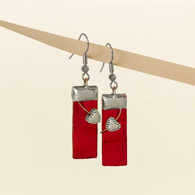Wrapped in Love Stained Glass Earrings