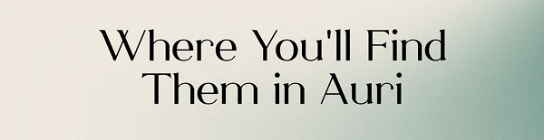 WHERE YOU'LL FIND THEM IN AURI
