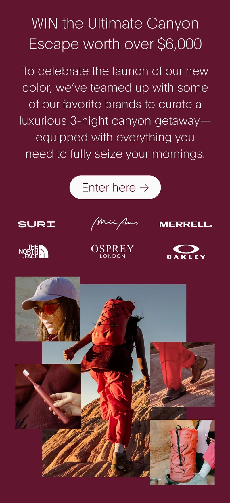 win the ultimate canyon escape worth over $6,000 - enter here