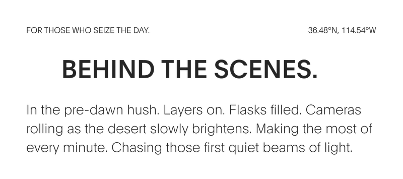 behind the scenes