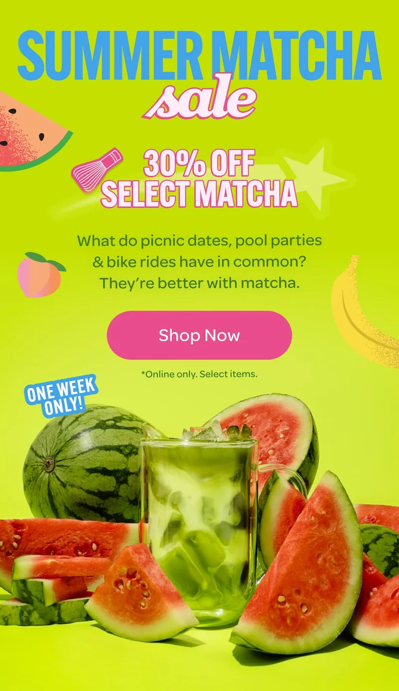 matcha sale 30% off