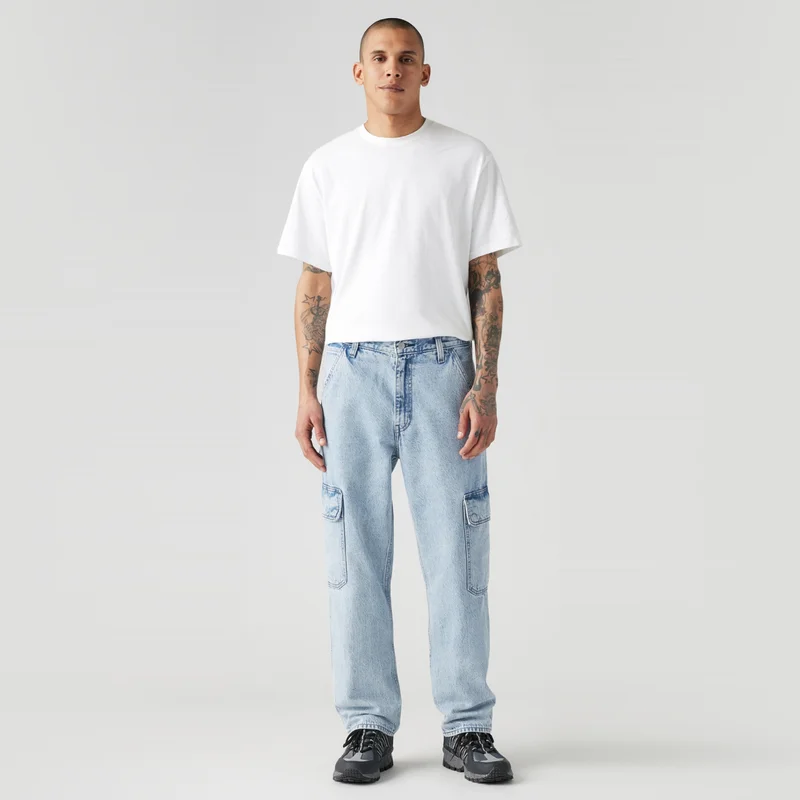 SHOP 568 LOOSE STRAIGHT CARGO JEANS