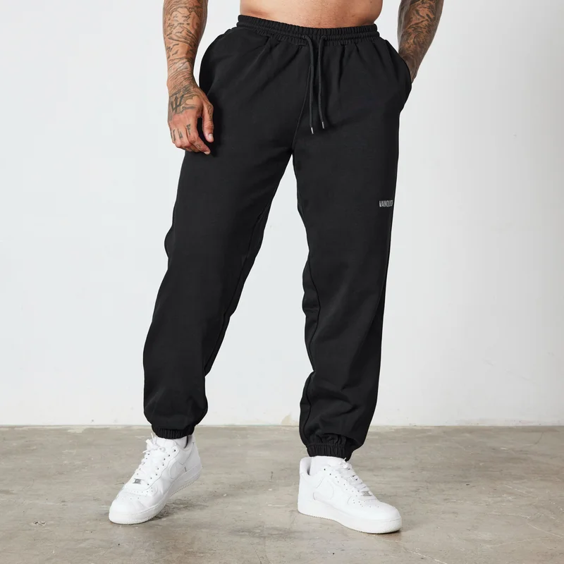 Image of Vanquish Essential Black Oversized Sweatpants