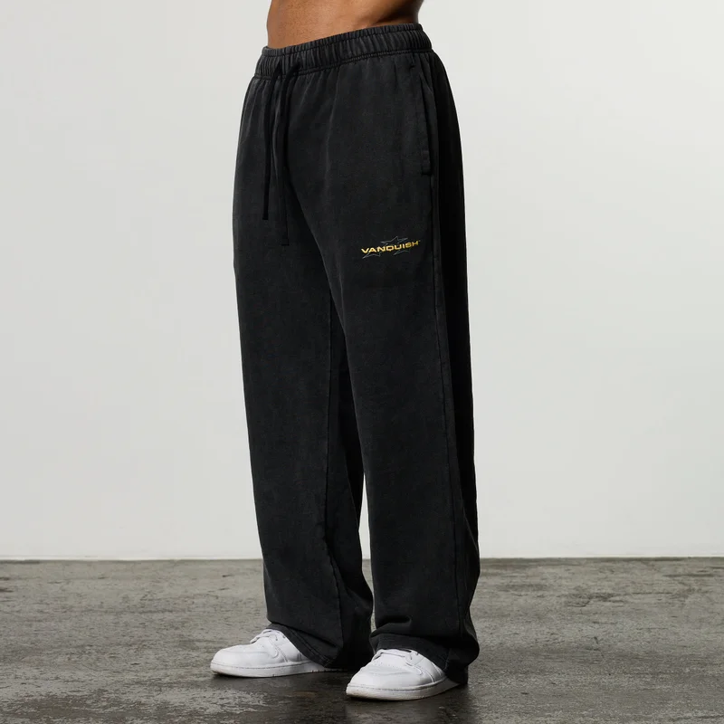 Image of QUICKSTRIKE BLACK STRAIGHT LEG SWEATPANTS