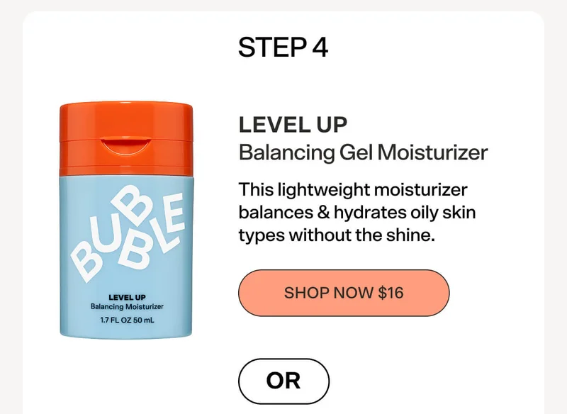 LEVEL UP Balancing Gel Moisturizer [SHOP NOW $16]