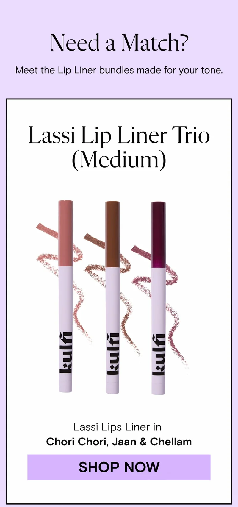 Lassi Lip Liner Trio Light