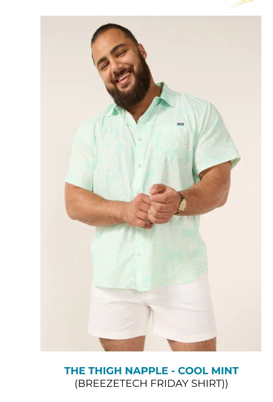 BreezeTech Friday Shirt: The Thigh Napple - Cool Mint