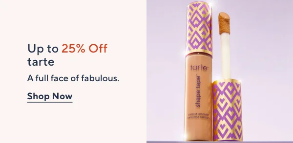 up to 25% off tarte