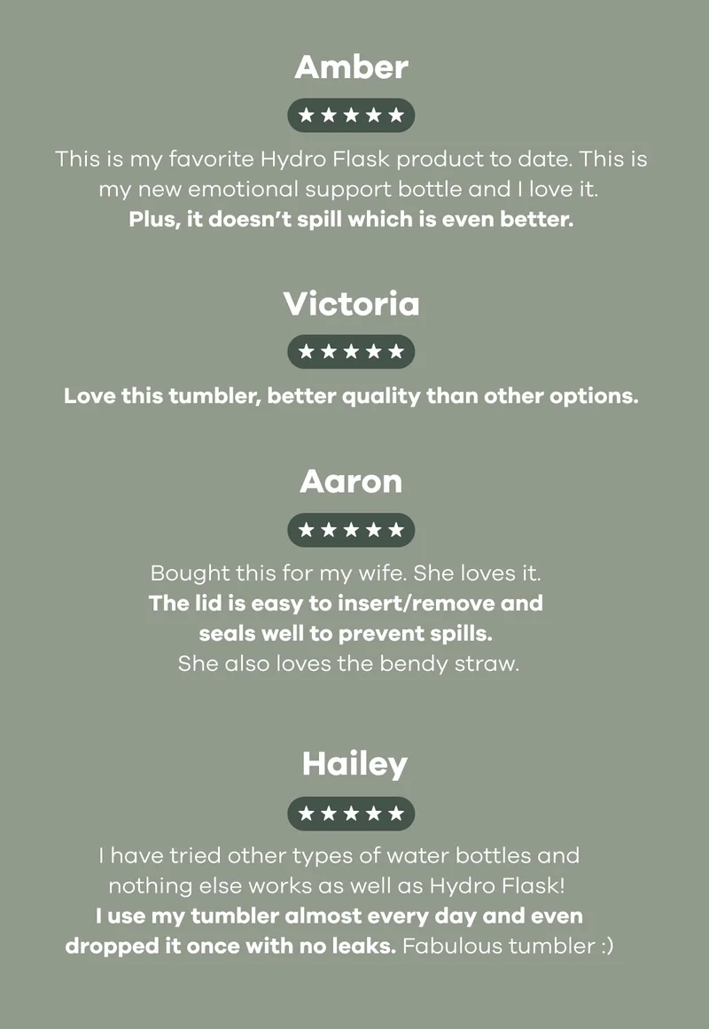 All Around Tumbler Customer Testimonials