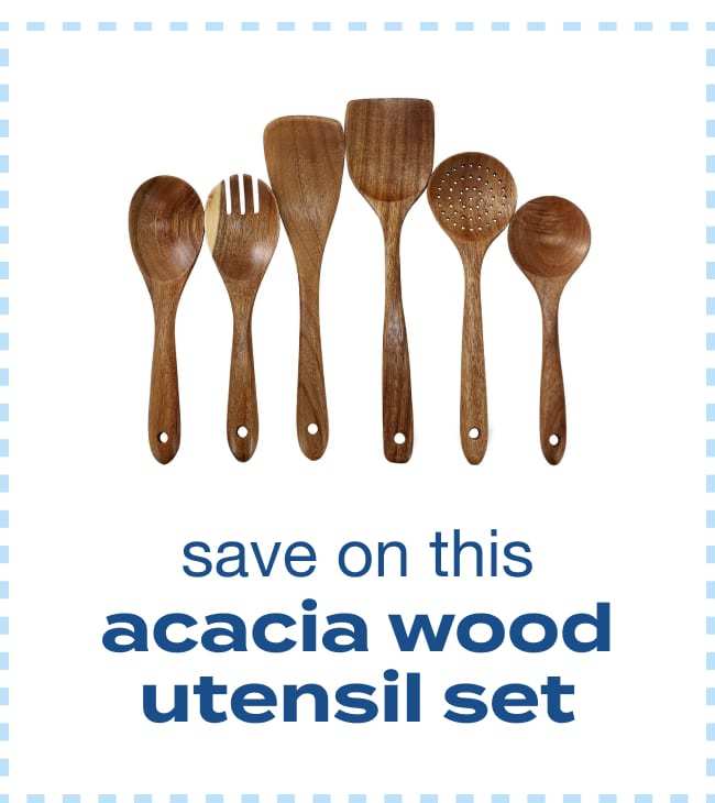 6 Piece Acacia Wood Cooking Utensil Set