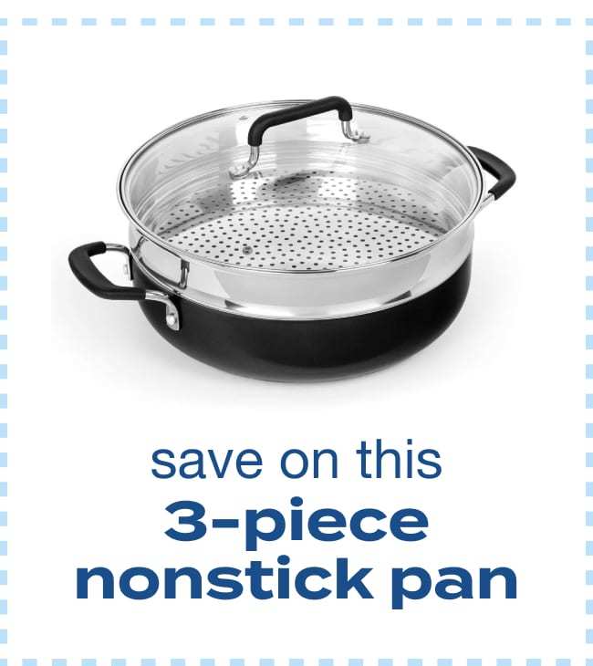Granitestone Black 3 Piece Nonstick 5.5 Qt Everyday Pan