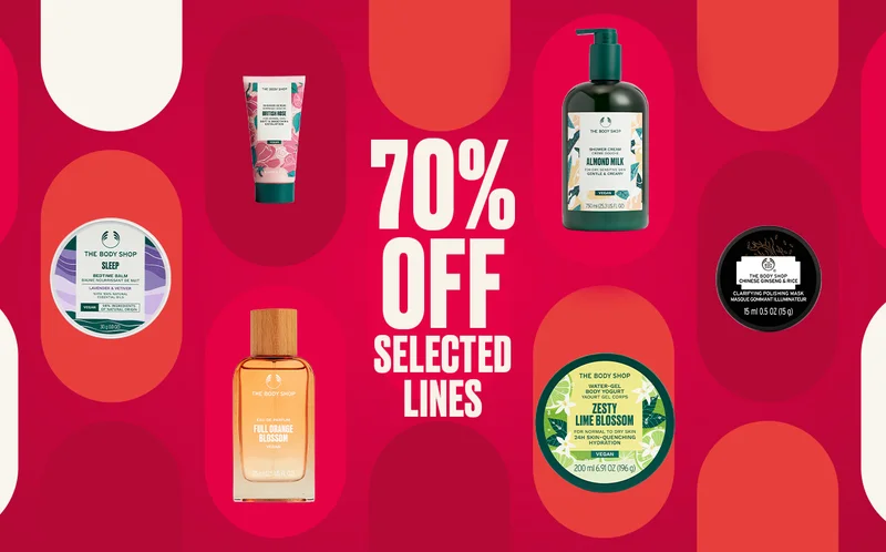 Up to 70% off selected lines