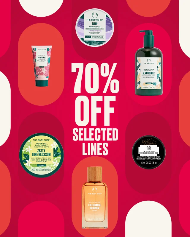 Up to 70% off selected lines