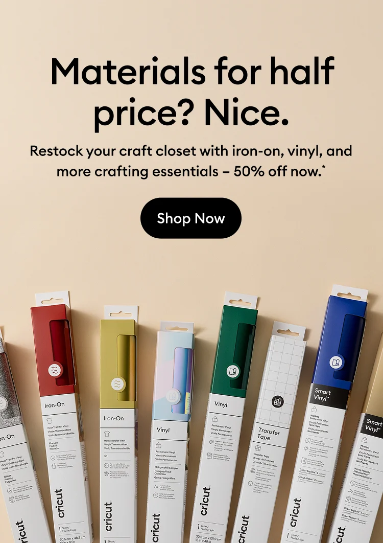 Materials for half price.
