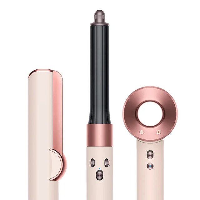 The Dyson hair care range in Ceramic pink and rose gold