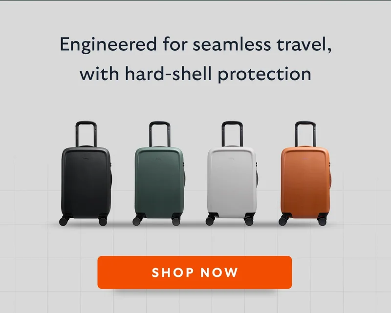 Engineered for seamless travel, with hard-shell protection
