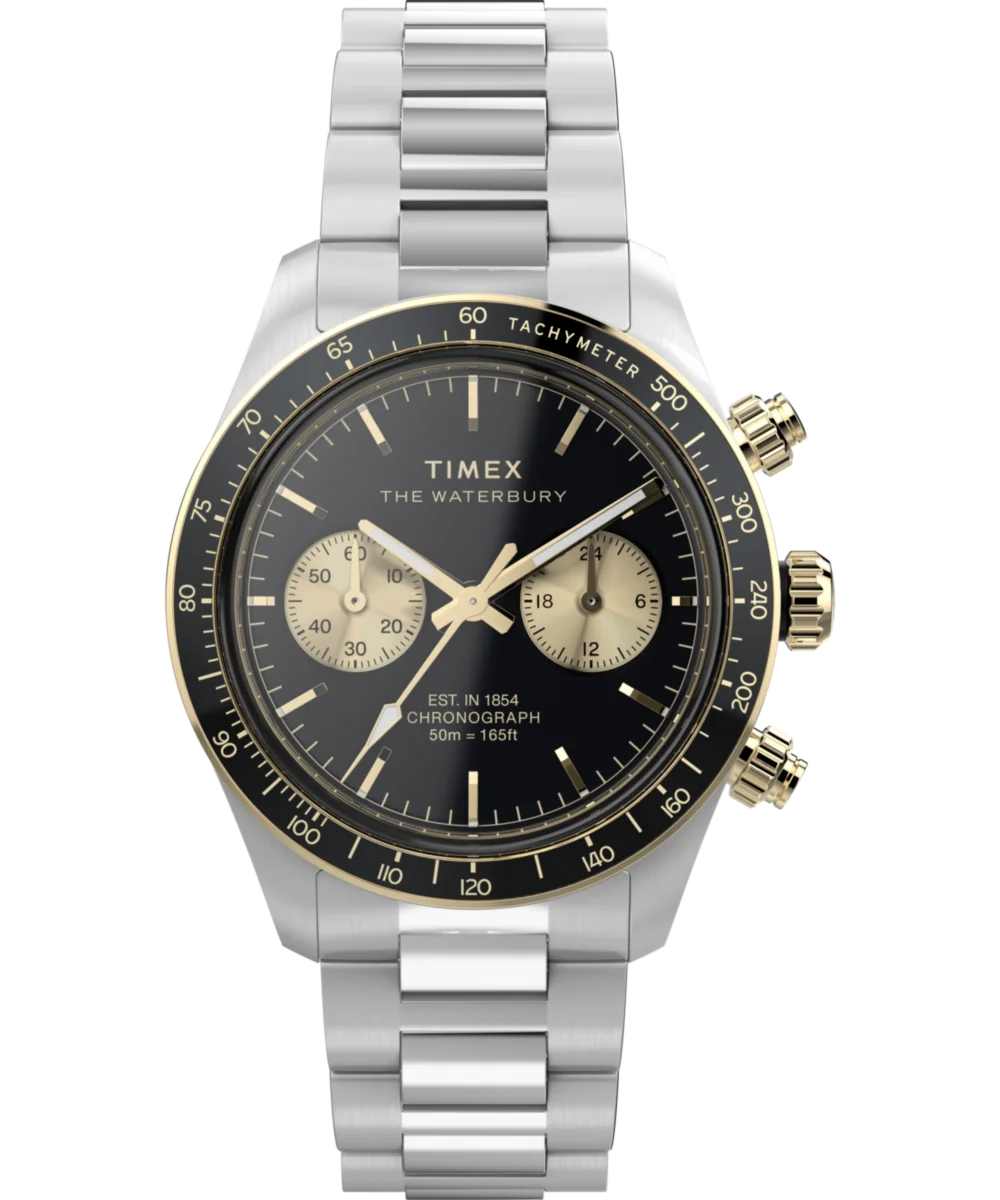 Image of Waterbury Heritage Chronograph 39mm Stainless Steel Bracelet Watch