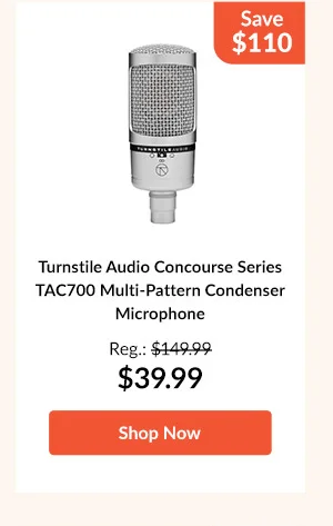 Turnstile Audio Concourse Series TAC700 Multi-Pattern Condenser Microphone