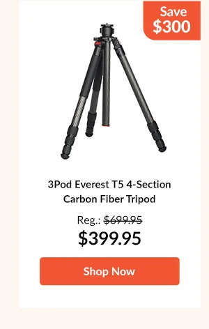 3Pod Everest T5 4-Section Carbon Fiber Tripod