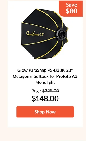 Glow ParaSnap PS-B28K 28inches Octagonal Softbox for Profoto A2 Monolight