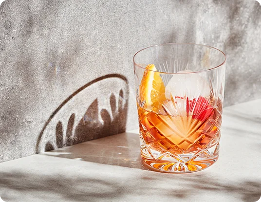 Alcoholic cocktail glass