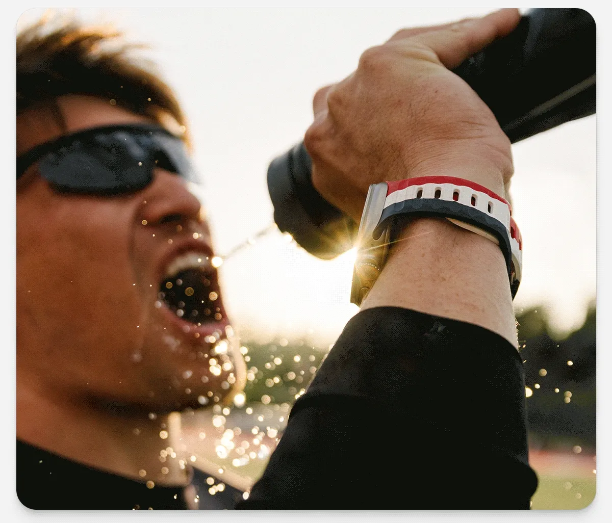 Summer Games Limited Edition Sport Band. Red, white, and blue. Celebrate excellence and sportmanship.