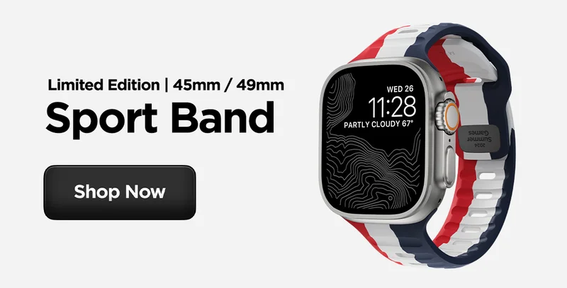 Limited Edition | 45mm / 49mm Sport Band. Shop Now. red white and blue.