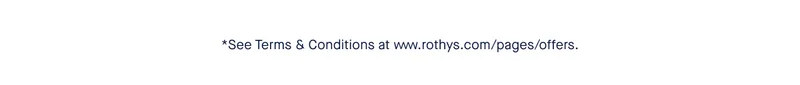 *See Terms & Conditions at www.rothys.com/pages/offers.