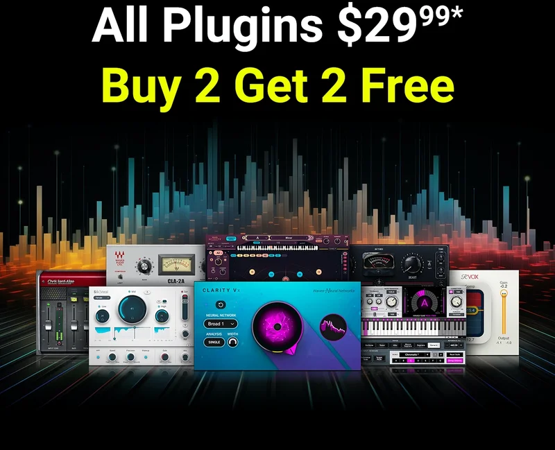 Hundreds of plugins, $29.99 each + Buy 2 Plugins Get 2 Free
