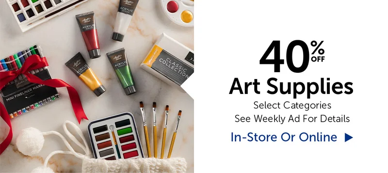 40% Off Art Supplies - Select Categories