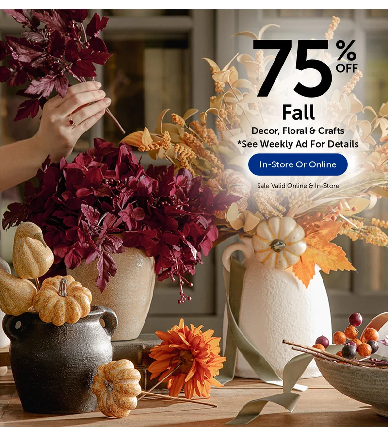 75% Off Fall - Decor, Floral & More