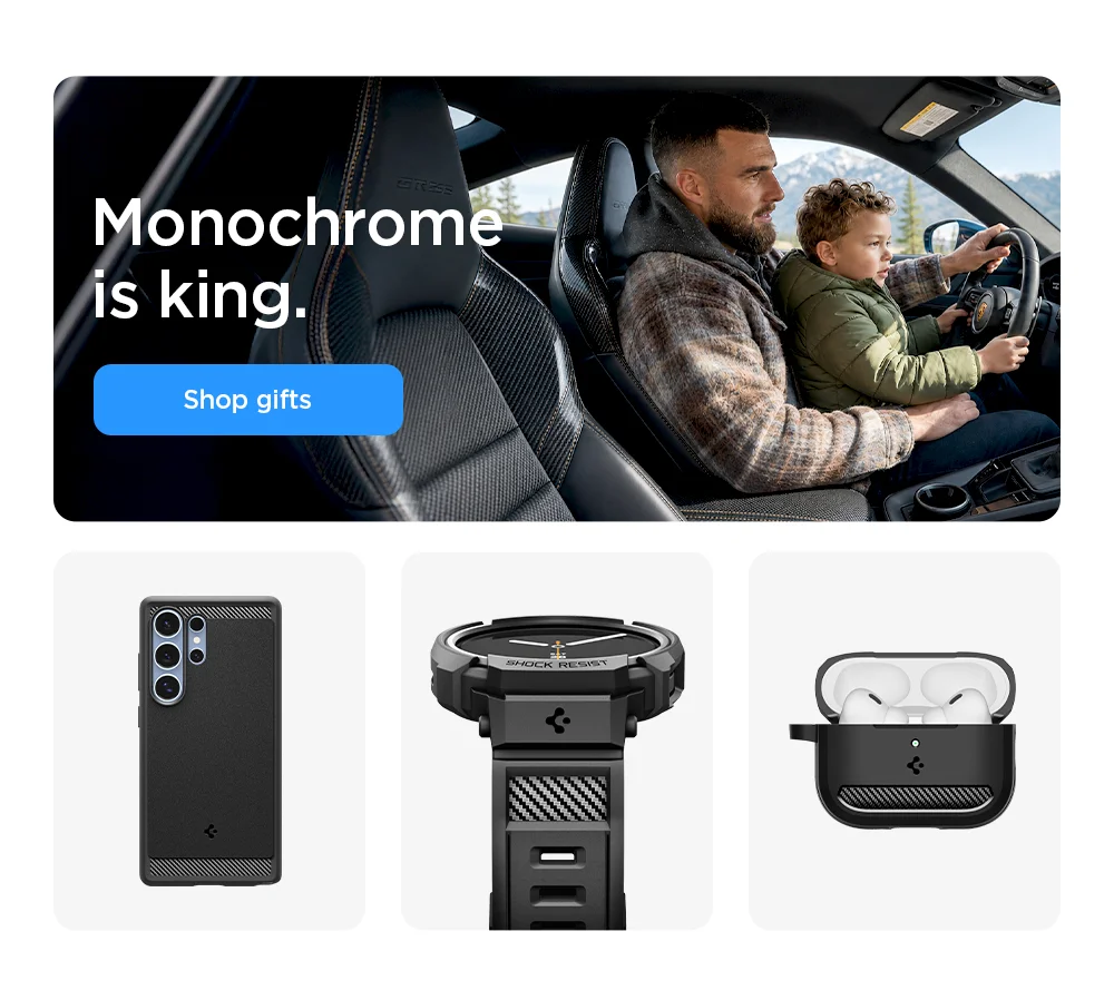 Monochrome is king. Shop carbon fiber and sleek gifts built for iPhone, Galaxy, Pixel, wallets, watches, and more.