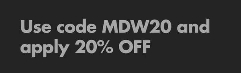 Use code discount code and apply 20% OFF