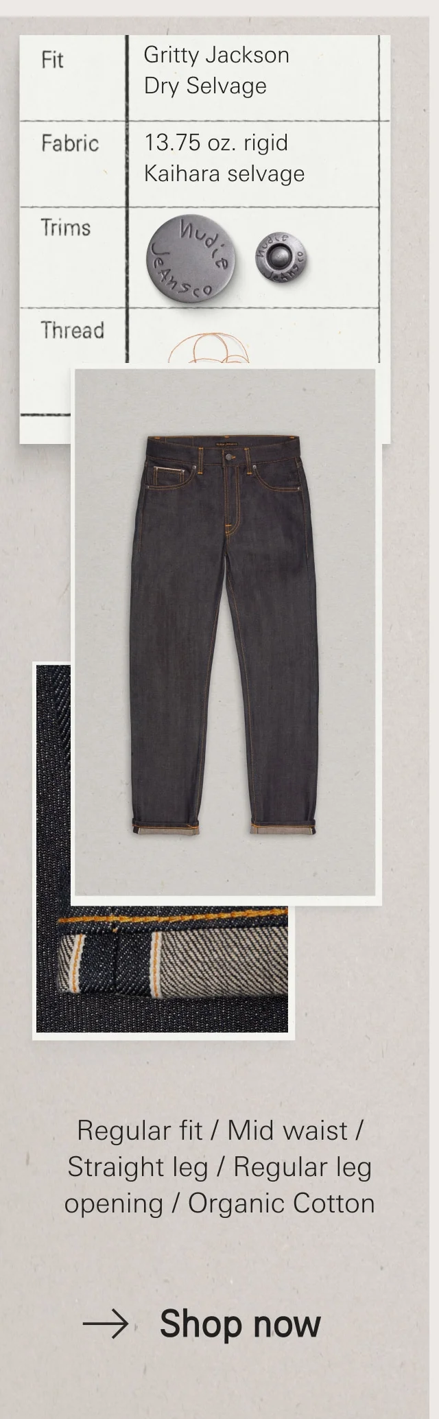 Gritty Jackson Dry Selvage