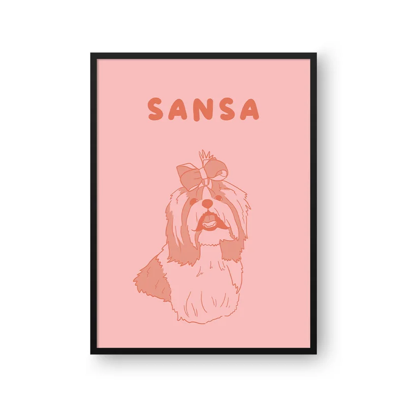 Image of Two Tone Pet Portrait - One Pet