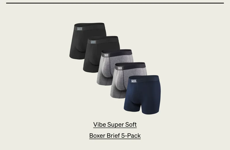 Vibe 5-Pack Super Soft Boxer Brief